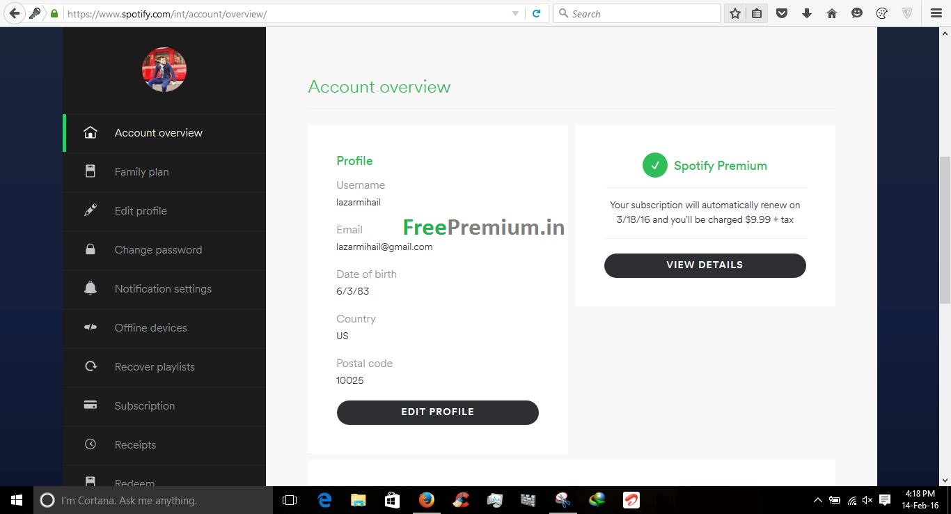 Free spotify premium accounts list & passwords 2019